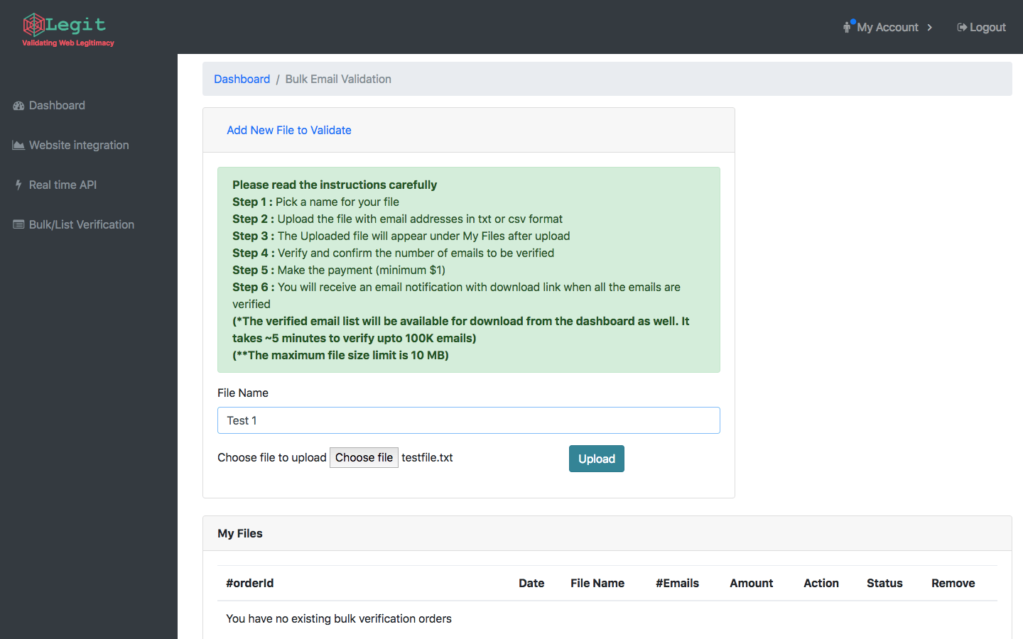 bulk email validation